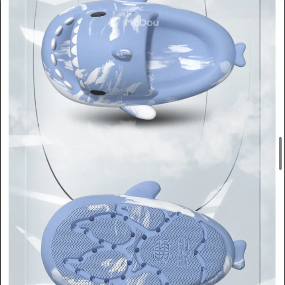 Chedoir Shark Cloud Slides Yellow‎ size 4 (200MM) NWT in packaging